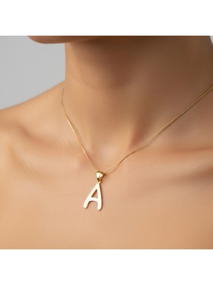 TabiTela 8 ayar altın kolye ucu Harf A   GM9432 0.5 gr