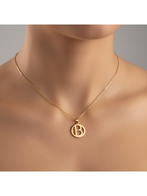 Tabitela 8 Ayar Altın Kolye Ucu Harf B   GM9445 0.5 gr