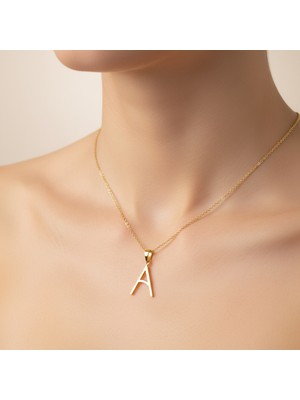 TabiTela 8 ayar altın kolye ucu Harf A   GM9438 0.5 gr