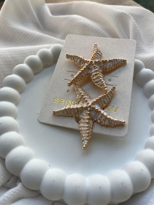 Deniz Yıldızı Model Küpe (Beyaz)