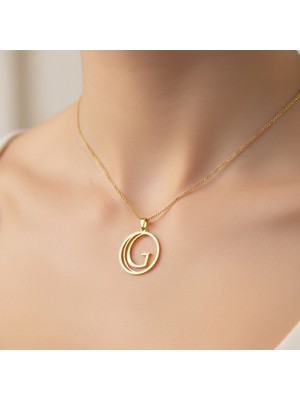 TabiTela 8 ayar altın kolye ucu Harf G   GM9664 0.5 gr