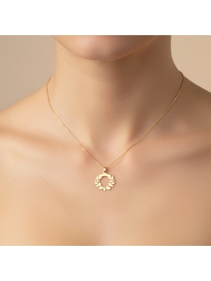 TabiTela 8 ayar altın kolye ucu Noel Çelengi GM9301 1 gr