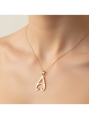 TabiTela 14 ayar altın kolye ucu Harf A   GM9419 0.5 gr