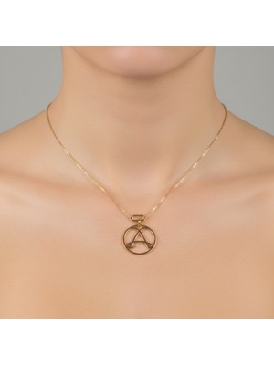 TabiTela 8 ayar altın kolye ucu Harf A   GM9426 1 gr