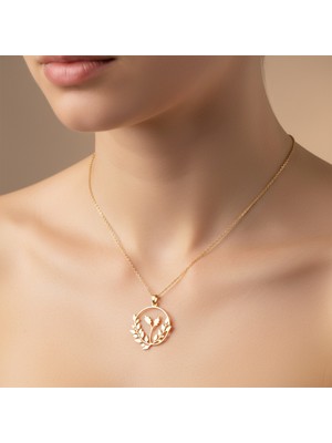 TabiTela 8 ayar altın kolye ucu Noel Çelengi GM9296 1 gr