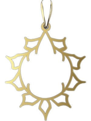 Tabitela 8 Ayar Altın Kolye Ucu Noel Çelengi GM9306 0.5 gr