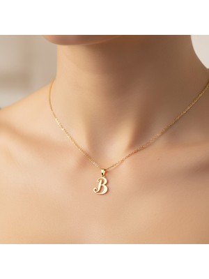 Tabitela 14 Ayar Altın Kolye Ucu Harf B   GM9461 0.5 gr