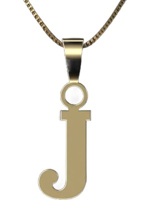 Tabitela 14 Ayar Altın Kolye Ucu Harf J   GM9706 0.5 gr