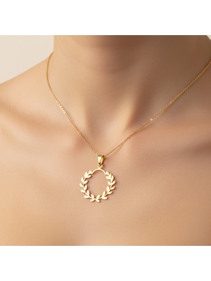 Tabitela 8 Ayar Altın Kolye Ucu Noel Çelengi GM9304 1 gr