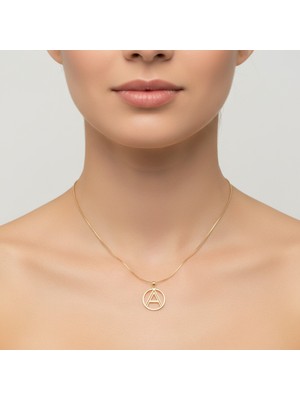 TabiTela 8 ayar altın kolye ucu Harf A   GM9434 0.5 gr