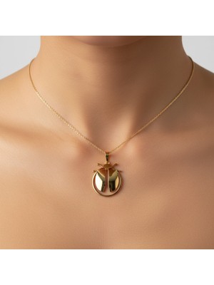 Tabitela 14 Ayar Altın Kolye Ucu Uğur Böceği GM9313 0.5 gr