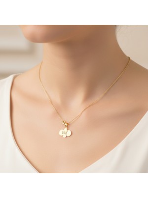 TabiTela 8 ayar altın kolye ucu Elif GM9528 0.5 gr