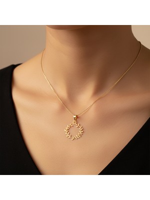 TabiTela 8 ayar altın kolye ucu Noel Çelengi GM9303 1 gr