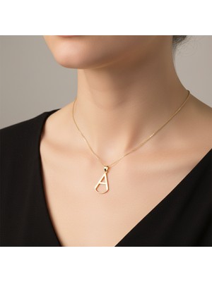 Tabitela 8 Ayar Altın Kolye Ucu Harf A   GM9425 1 gr