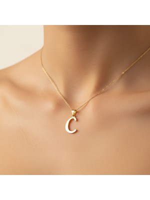 TabiTela 8 ayar altın kolye ucu Harf C   GM9468 1 gr
