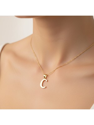 Tabitela 8 Ayar Altın Kolye Ucu Harf C   GM9480 0.5 gr