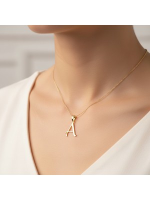 TabiTela 14 ayar altın kolye ucu Harf A   GM9428 1 gr