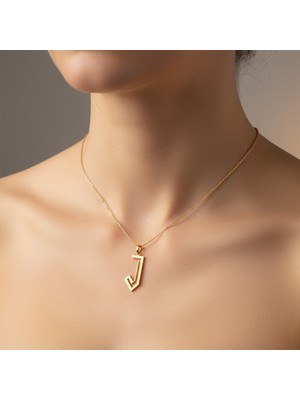 TabiTela 14 ayar altın kolye ucu Harf J   GM9714 1 gr