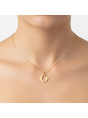 Tabitela 8 Ayar Altın Kolye Ucu Harf G   GM9674 1 gr