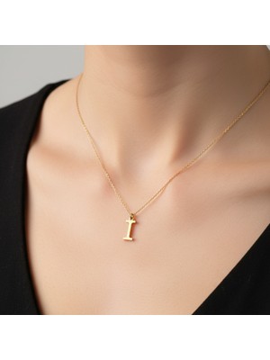 TabiTela 14 ayar altın kolye ucu Harf I   GM9704 1 gr