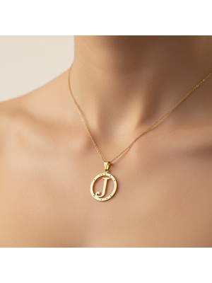 TabiTela 14 ayar altın kolye ucu Harf J   GM9719 1 gr