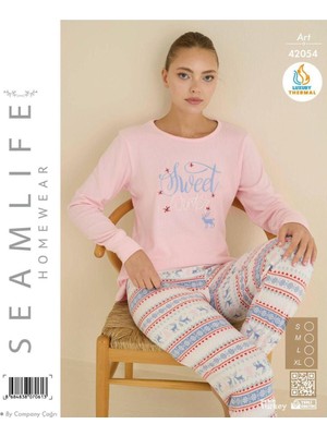 Seamlife Kadın Kışlık Termal Uzun Kollu Pijama Takımı