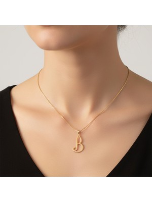 Tabitela 14 Ayar Altın Kolye Ucu Harf B   GM9446 1 gr