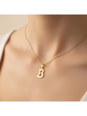 Tabitela 14 Ayar Altın Kolye Ucu Harf B   GM9454 1 gr