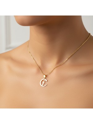 Tabitela 8 Ayar Altın Kolye Ucu Harf F   GM9646 1 gr