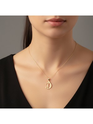 Tabitela 14 Ayar Altın Kolye Ucu Harf D   GM9496 1 gr