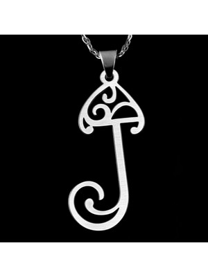 TabiTela 925 Ayar gümüş kolye Harf J   SM9715
