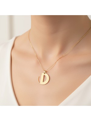 Tabitela 14 Ayar Altın Kolye Ucu Harf D   GM9484 1 gr