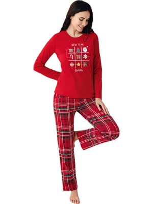Arnetta Kadın Kırmızı Pijama Takımı