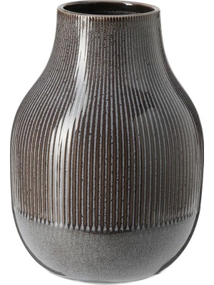 Seramik Vazo, Koyu Gri, 21 cm