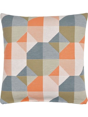 Kırlent Kılıfı, Turuncu-Çok Renkli, 50X50 cm
