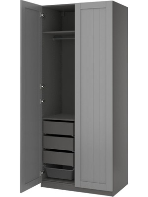 Pax Gardırop, Koyu Gri, 100X60X236 cm