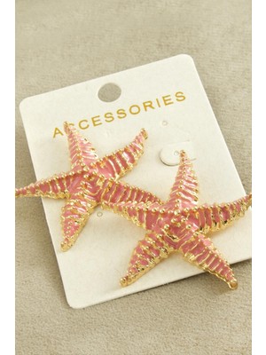 Deniz Yıldızı Mineli Zr Model Küpe