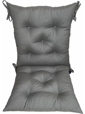 Arkalıklı Sandalye Minder, Şık Antrasit Gri Renk, Rahat ve Dayanıklı Tasarım