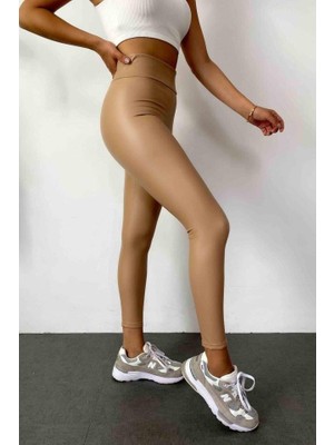 Kadın Yüksek Bel Içi Şardonlu Fırsat Ürün Toparlayıcı Tayt