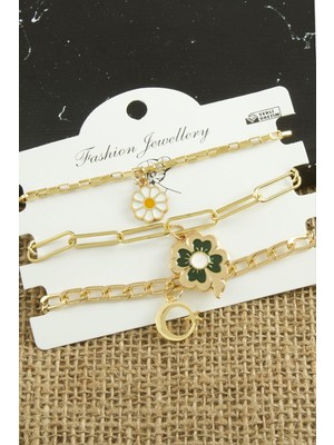 3 Adet Yonca Trend Zincir Bileklik