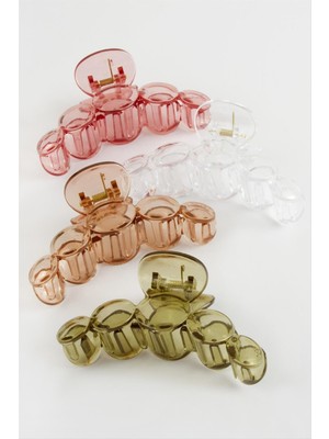 Yuvarlak Şeffaf Renkli Mandal Toka 11 cm