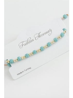 Küp Top Metal Kristal Bileklik