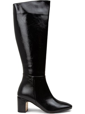 Deery Kadın Rugan Siyah Çizme - K0805ZSYHM01