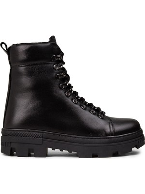 Deery Kadın Siyah Hakiki Deri Fermuarlı Postal Bot - SE495ZSYHE01