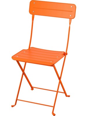 Katlanabilir Sandalye, Parlak Turuncu, Mindersiz