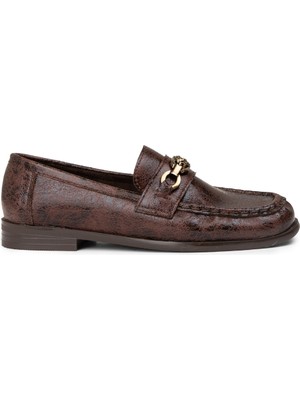Deery Kadın Kahverengi Loafer Ayakkabı - K0012ZKHVC01