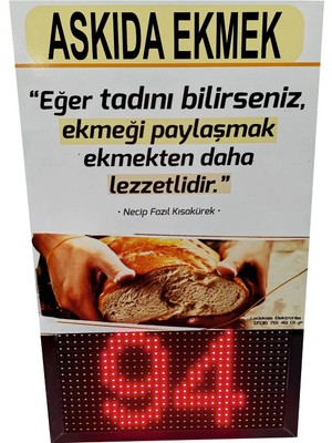 Askıda Ekmek LED Sayac Panosu