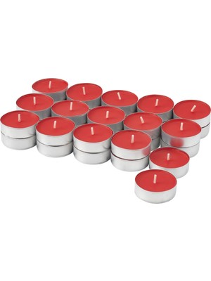 Kokulu Tealight Mum, Kırmızı, 3.5 Saat, Zencefilli Kurabiye