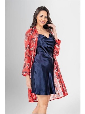 Mulvxbrf BRF02  2 Li Kısa Sabahlık Takımı Desenli (Mulvix)