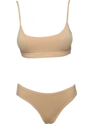 Pedli Ip Askılı Yarım Atlet Büstiyer Külot Takım Ten Rengi